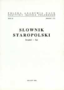 Słownik staropolski. T. 11 z. 7 (75), (Zrządzić-Żąć)