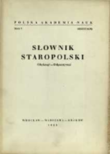 Słownik staropolski. T. 5 z. 6 (30), (Obyknąć-Odpoczywać)