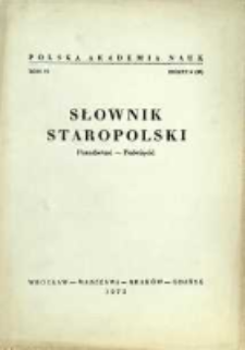 Słownik staropolski. T. 6 z. 6 (39), Podarować-Poświęcić