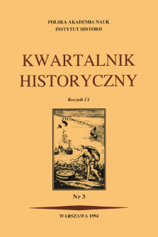 Kwartalnik Historyczny R. 101 nr 3 (1994), Title pages, Contents