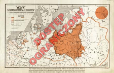 Mapa rozmieszczenia Polak&oacute;w : w Polsce i sąsiednich krajach europejskich
