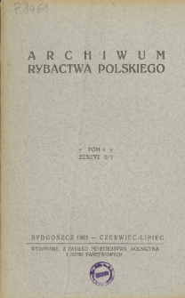 Archiwum Rybactwa Polskiego, vol. 1 no 6/7