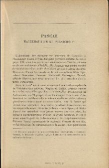 Pascal mathématicien et physicien