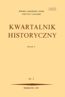 Kwartalnik Historyczny R. 100 nr 3 (1993), Title pages, Contents
