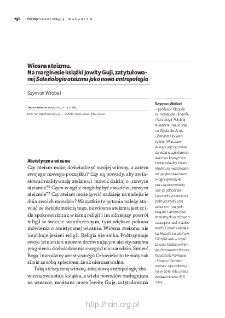Wiosna ateizmu. Na marginesie książki Jowity Guji, zatytułowanej "Soteriologia ateizmu jako nowa antropologia"