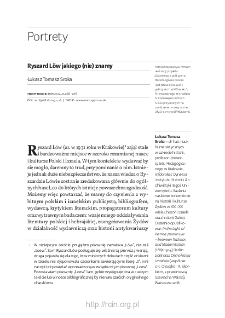 Ryszard Löw jakiego (nie) znamy