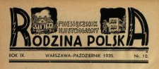 Rodzina Polska : miesięcznik ilustrowany z dodatkiem: Dział Kobiecy : wydawnictwo Kongregacji Misyjnej ks. ks. Pallotynów 1935 N.10