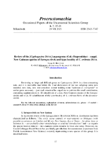 Review of the [Cyphogastra DEYR.]-supergenus (Col.: Buprestidae) &ndash; suppl.New Guinean species of Satrapa-circle and type-locality of C. cribrata DEYR.