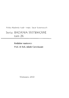 Technologie informatyczne w zarządzaniu systemy wspomagania decyzji * Metody i algorytmy obliczeniowe w systemach komputerowych * Algorytmy genetyczne w ewolucji struktur bazy danych