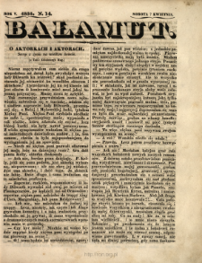 Bałamut Petersburski : pismo czasowe 1834 N.14