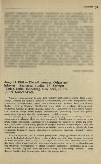 Jenny H. 1980 - The soil resource. Origin and behavior. - Ecological studies 37, Springer-Verlag, Berlin, Heidelberg, New York, ss. 377. [ISBN 3-540-90543-X]