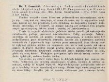 Dr. A. Łomnicki: Gieometrja : podręcznik dla szkół średnich : stopień wyższy. Cz. III i IV, Trygonometrja, Geometrja analityczna