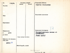 File of histopathological evaluation of nervous system diseases (1964) - nr 118/64