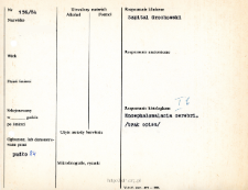 Kartoteka oceny histopatologicznej chor&oacute;b układu nerwowego (1964) - opis nr 156/64