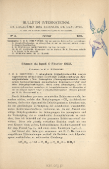 Bulletin International de L'Académie des Sciences de Cracovie. Classe des Sciences Mathématiques et Naturelles. Anzeiger der Akademie der Wissenschaften in Krakau. Mathematisch-Naturwissenschaftliche Klasse. Reihe B, Biologische Wissenschaften. Série B, Sciences Naturelles, No 2