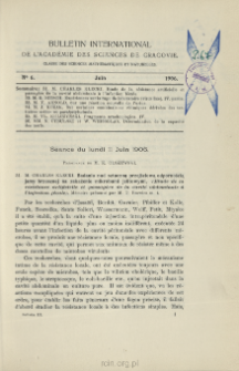 Bulletin International de L'Académie des Sciences de Cracovie. Classe des Sciences Mathématiques et Naturelles. Anzeiger der Akademie der Wissenschaften in Krakau. Mathematisch-Naturwissenschaftliche Klasse. Reihe B, Biologische Wissenschaften. Série B, Sciences Naturelles, No 6