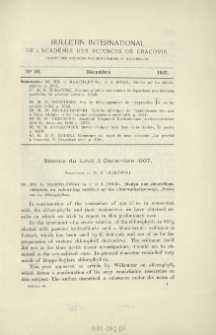 Bulletin International de L'Académie des Sciences de Cracovie. Classe des Sciences Mathématiques et Naturelles. Anzeiger der Akademie der Wissenschaften in Krakau. Mathematisch-Naturwissenschaftliche Klasse. Reihe B, Biologische Wissenschaften. Série B, Sciences Naturelles, No 10