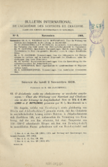 Bulletin International de L'Acad&eacute;mie des Sciences de Cracovie. Classe des Sciences Math&eacute;matiques et Naturelles. Anzeiger der Akademie der Wissenschaften in Krakau. Mathematisch-Naturwissenschaftliche Klasse. Reihe B, Biologische Wissenschaften. S&eacute;rie B, Sciences Naturelles, No 9