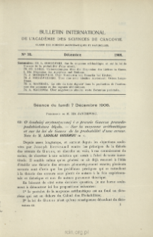 Bulletin International de L'Académie des Sciences de Cracovie. Classe des Sciences Mathématiques et Naturelles. Anzeiger der Akademie der Wissenschaften in Krakau. Mathematisch-Naturwissenschaftliche Klasse. Reihe B, Biologische Wissenschaften. Série B, Sciences Naturelles, No 10
