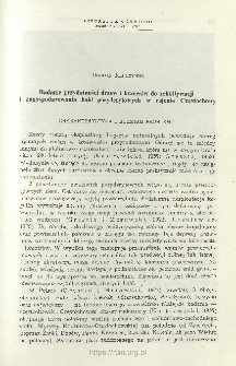 Studies on the utility of trees and shrubs for the recultivation and bringing into production of post-sideritic mine spills in the Częstochowa region