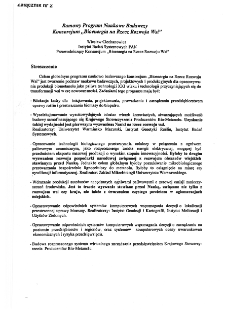 Sprawozdanie z działalności Konsorcjum "Bioenergia na Rzecz Rozwoju Wsi" w 2002 roku * Ramowy Program Naukowo Badawczy Konsorcjum &bdquo;Bioenergia na Rzecz Rozwoju Wsi" * 2 Ramowy Program Naukowo Badawczy Konsorcjum &bdquo;Bioenergia, na Rzecz Rozwoju Wsi"