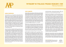 Wybory w Polsce przed rokiem 1989