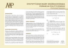 Syntetyczne miary zr&oacute;żnicowania poparcia politycznego