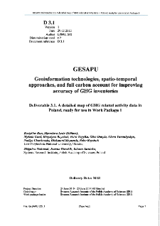 A detailed map of GHG related activity data in Poland,ready for use in Work Package 1.Deliverable 3.1 * Maps of activity data for lndustry and Agriculture