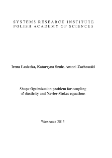 Shape optimization problem for coupling of elasticity and navier-stokes equations * Linearization of the Navier-Stokes equation
