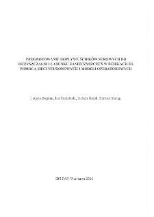 Prognozowanie dopływu ścieków surowych do oczyszczalni i ładunku zanieczyszczeń w ściekach za pomocą sieci neuronowych i modeli operatorowych * A Data Mining approach to the prediction of substrate load and mixed liquor suspended solid