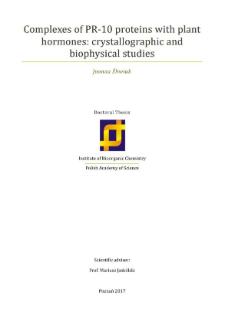 Complexes of PR-10 proteins with plant hormones: crystallographic and biophysical studies