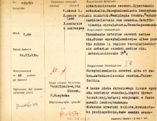 Kartoteka oceny histopatologicznej chorób układu nerwowego (1963) - opis nr 193/63