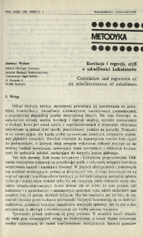 Korelacja i regresja, czyli o szkodliwości kalkulator&oacute;w