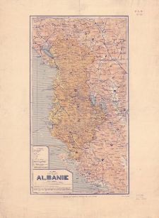 Carte de l'Albanie : èchelle 1:900.000