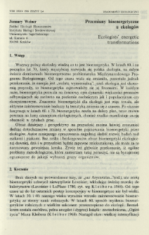 Przemiany bioenergetyczne u ekologów