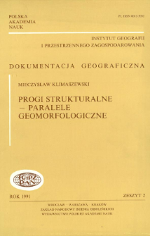 Progi strukturalne - paralele geomorfologiczne = Geomorphological comparison of structural thresholds
