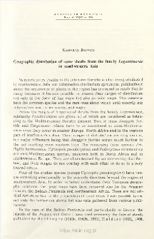 Geographic distribution of some shrubs from the family Leguminosae in southwestern Asia