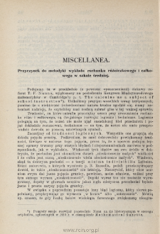 Przyczynek do metodyki wykładu rachunku różniczkowego i całkowego w szkole średniej