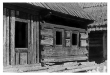 Log construction building
