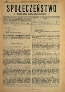 Społeczeństwo : tygodnik naukowo-literacki, społeczny i polityczny 1909 N.4