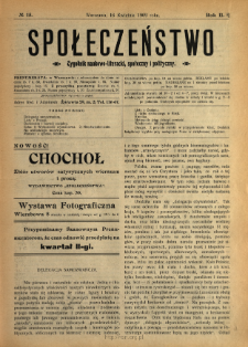 Społeczeństwo : tygodnik naukowo-literacki, społeczny i polityczny 1909 N.15