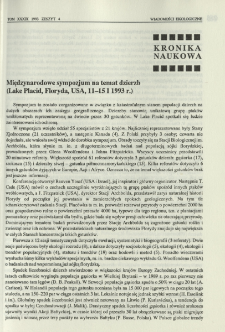 Międzynarodowe sympozjum na temat dzierzb (Lake Placid, Floryda, USA, 11-15 I 1993 r.)