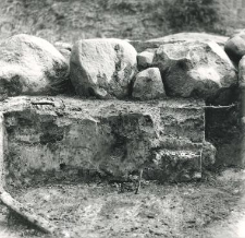 Wall fotting stones of the St Paul collegiate church southern wall, during the uncover of their second layer