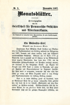Monatsbl&auml;tter Jhrg. 21, H. 8 (1907)