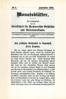 Monatsbl&auml;tter Jhrg. 23, H. 9 (1909)