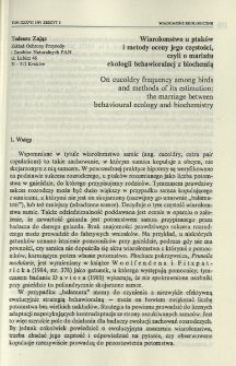 Wiarołomstwo u ptak&oacute;w i metody oceny jego częstości, czyli mariażu ekologii behawioralnej z biochemią