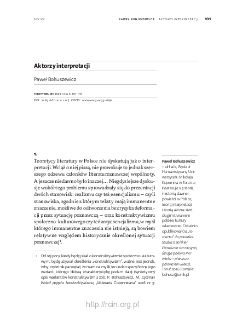 Aktorzy interpretacji