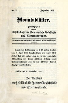 Monatsblätter Jhrg. 24, H. 12 (1910)