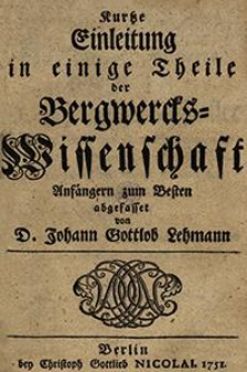 Kurtze Einleitung in einige Theile der Bergwecks-Wissenschaft Anf&auml;ngern zum Besten