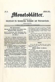 Monatsblätter Jhrg. 29, H. 10 (1915)